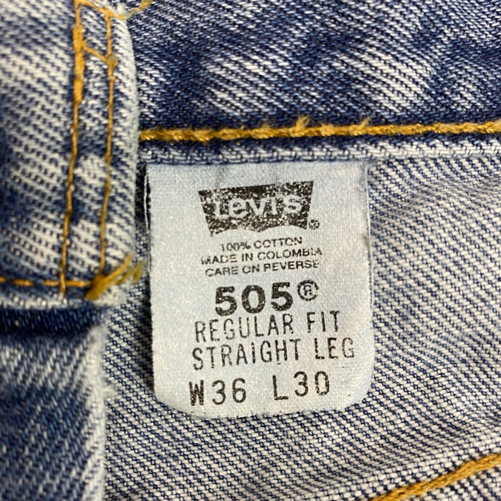Vintage Levis 505 Mens Denim Jeans W36  L30 Distressed by Real Life Straight Leg - Picture 3 of 15